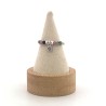 Bague "strass rose pale"argent 925 et tourmaline