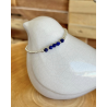 Bracelet en argent 925, perles en lapis-lazuli