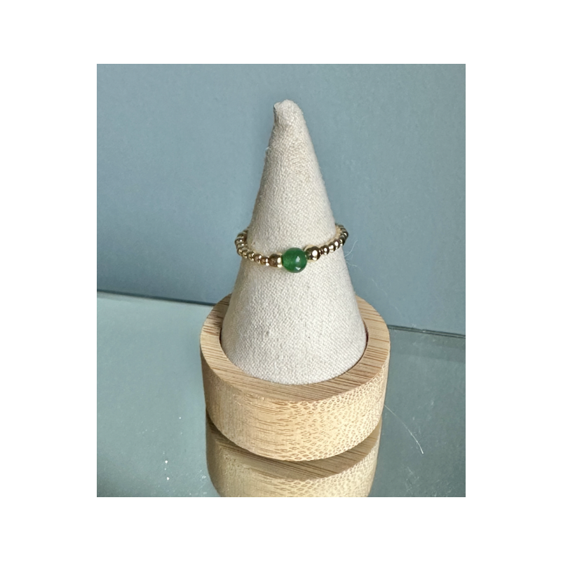 BAGUE PERLES PO PERLE VERTE