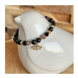 Bracelet perles onyx et...