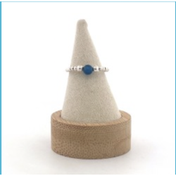 BAGUE PERLES ARG PERLE BLEUE