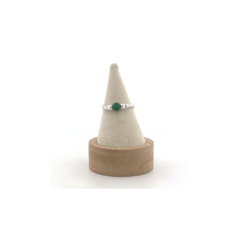 BAGUE PERLES ARG PERLE VERTE