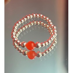 BAGUE PERLES ARG PERLE ORANGE